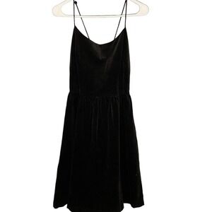 𝅺vintage Lanz Originals Black Velvet Dress Size Small